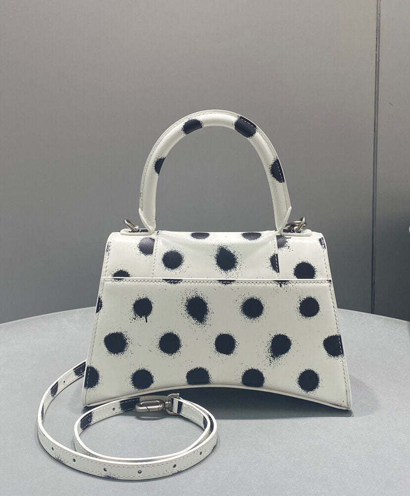 Hourglass Small Polka-dot Leather Tote - MarKat store