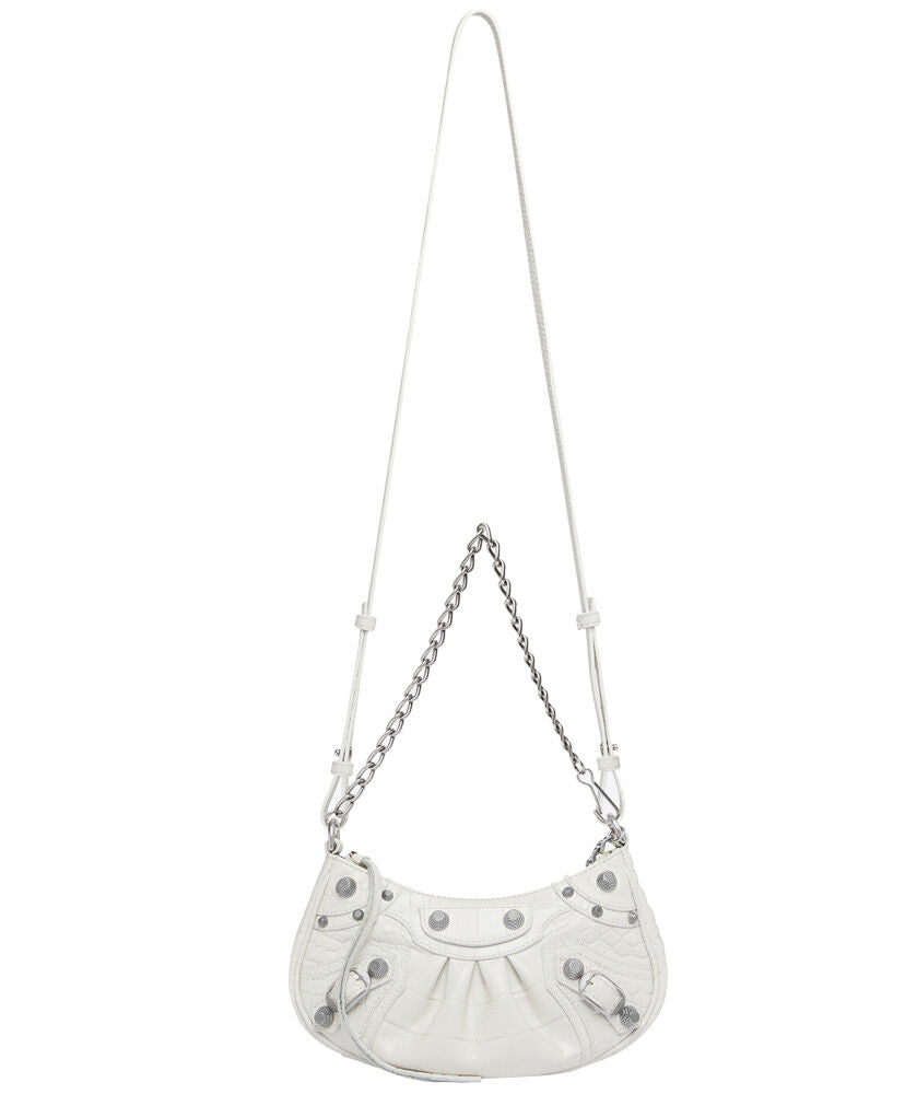 Le Cagole Mini Bag With Chain Crocodile Embossed