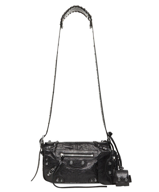 Le Cagole Men XS Flap Bag In Black