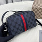 Women's Hacker Camera Bag In Canvas Jacquard In Black - MarKat store