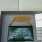 Triplet Small Bag in Crocodile-embossed Leather
