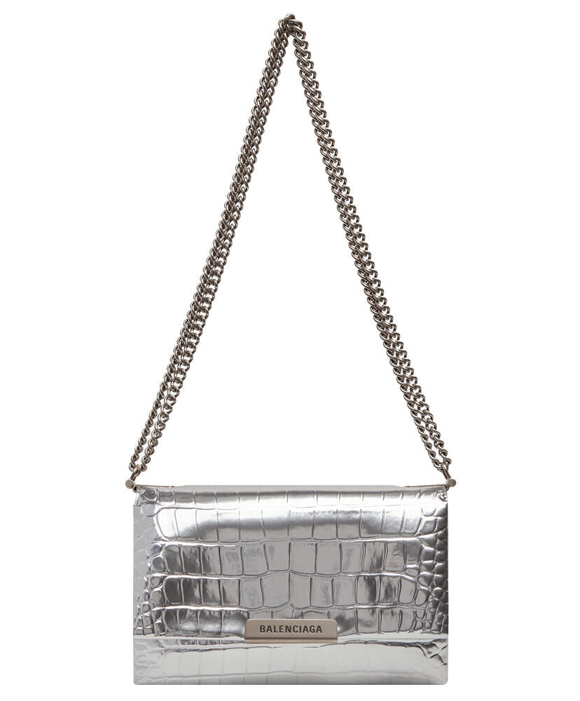 Triplet Small Bag in Crocodile-embossed Leather