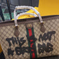 Women's Hacker Graffiti Medium Tote Bag In Coated Canvas In Beige - MarKat store