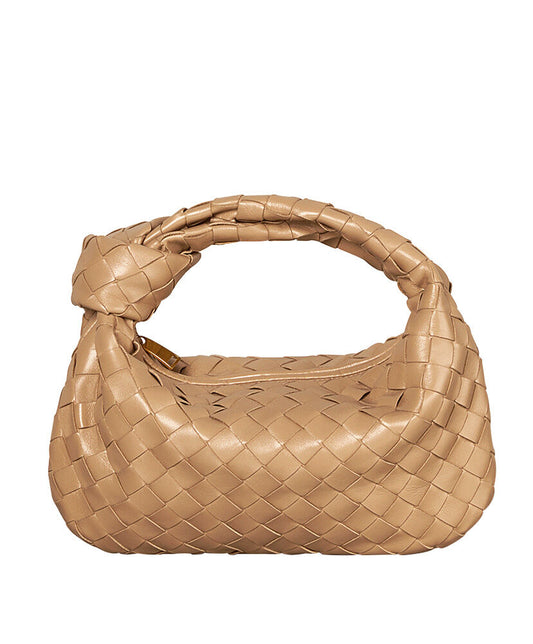 Jodie Mini Knotted Intrecciato Leather Tote