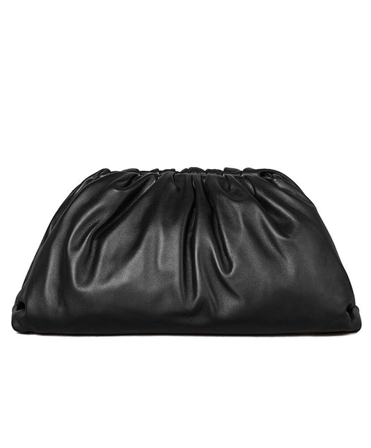 The Pouch Large Gathered Leather Clutch