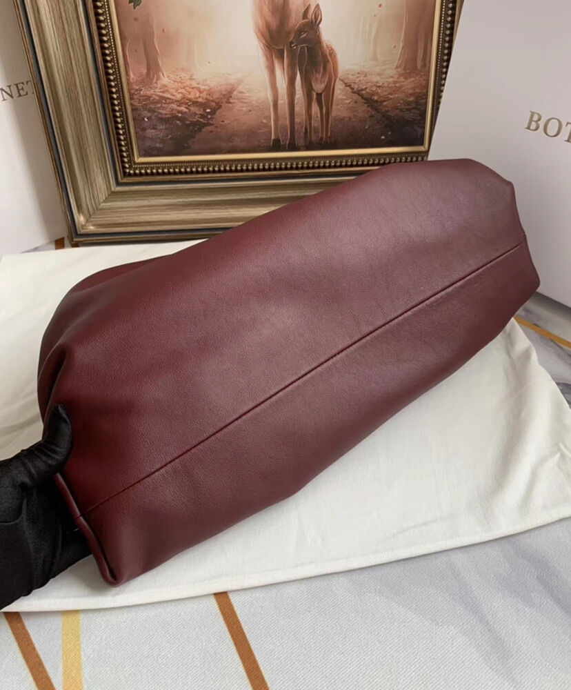 The Pouch Large Gathered Leather Clutch