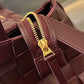 Bowling Cassette Intrecciato Leather Tote Burgundy