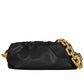 The Chain Pouch Gathered Leather Clutch