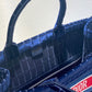 Dior Book Tote Blue Crocodile