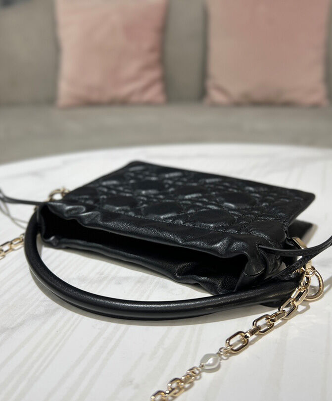 Lady Dior Top Handle Drawstring Mini Bag