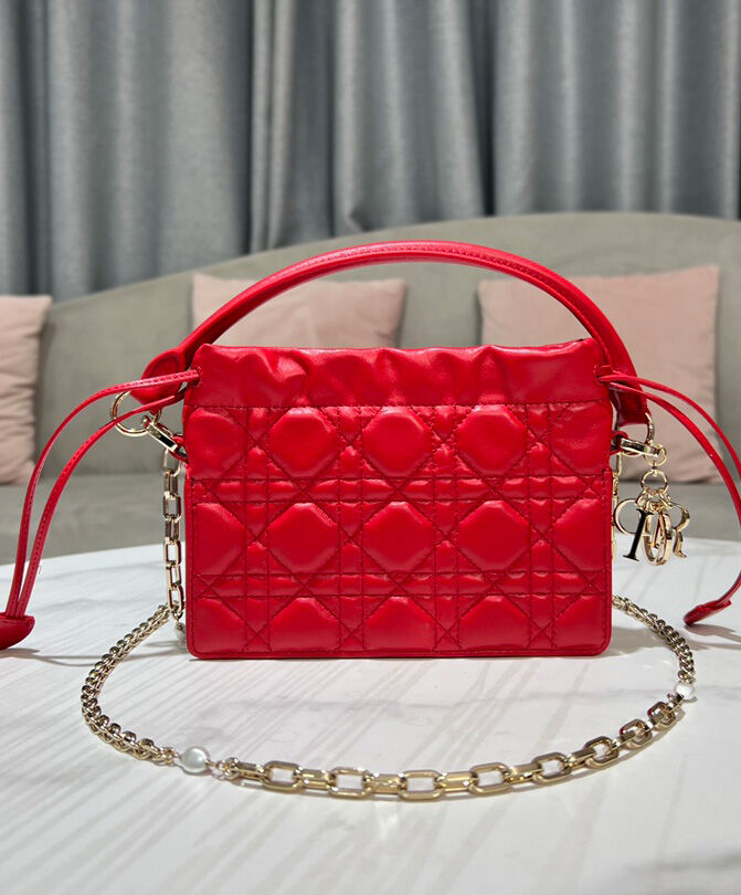 Lady Dior Top Handle Drawstring Mini Bag – Markat store