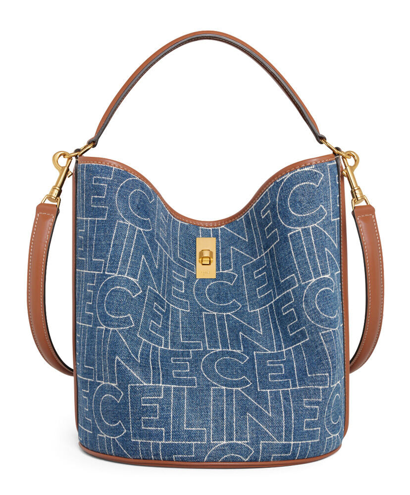 Bucket 16 Bag In Denim With Celine All-Over Print