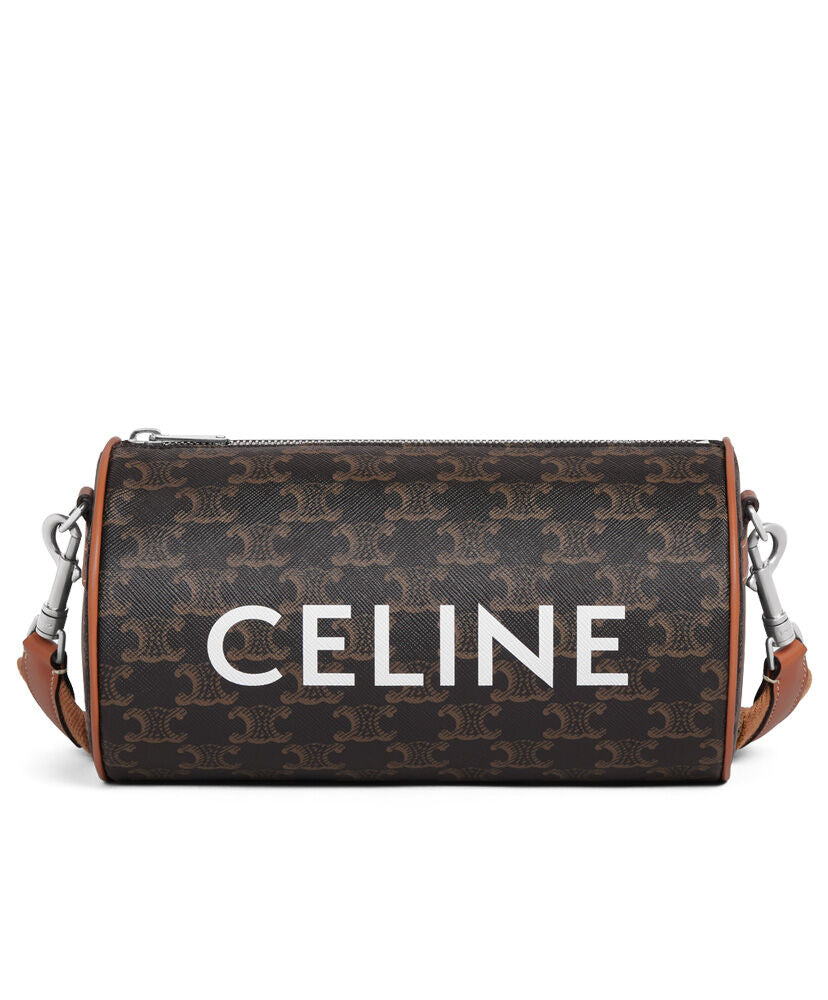 Cylinder Bag In Triomphe Canvas XL With Celine Print