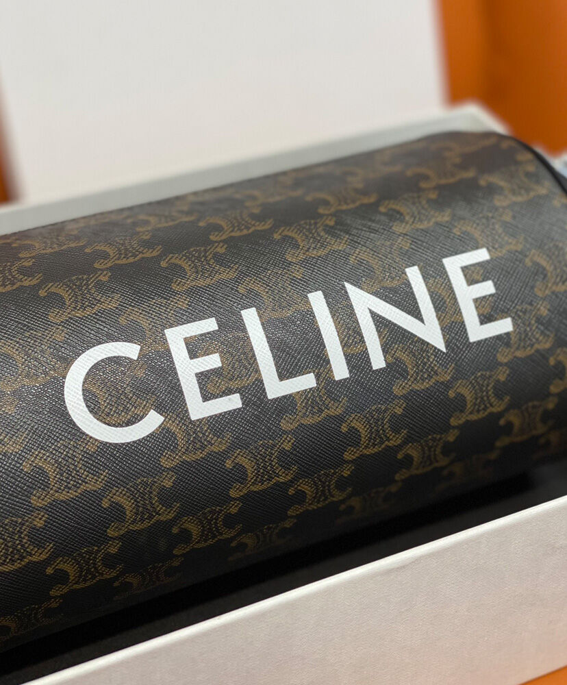 Cylinder Bag In Triomphe Canvas XL With Celine Print