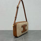 Camera Shoulder Bag Cuir Triomphe In Textile And Calfskin