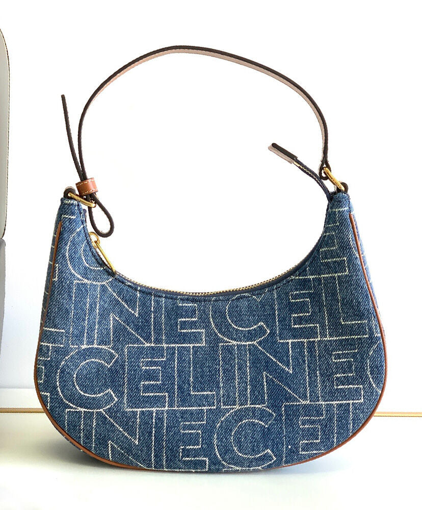 Ava Bag In Denim With Celine All-Over Print