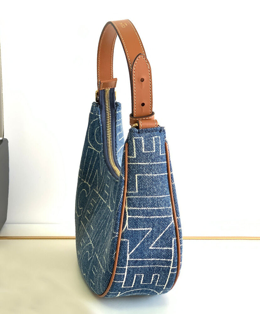 Ava Bag In Denim With Celine All-Over Print