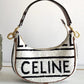 Medium Ava Strap Bag In Textile With Celine All-Over And Calfskin