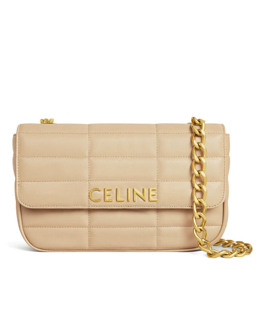 Chain Shoulder Bag Matelasse Monochrome Celine In Quilted Goatskin