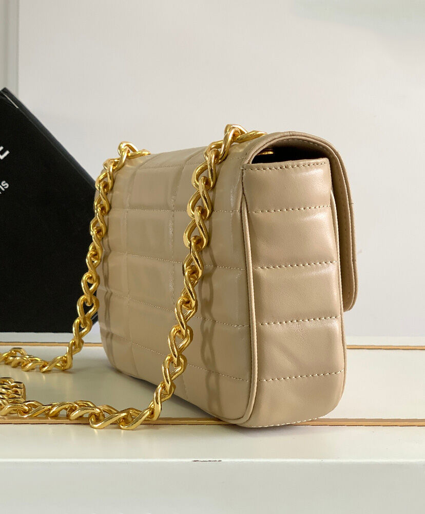 Chain Shoulder Bag Matelasse Monochrome Celine In Quilted Goatskin