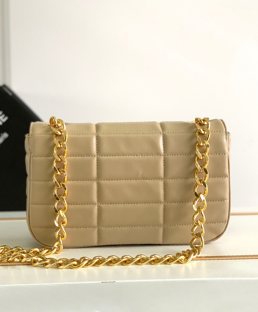 Chain Shoulder Bag Matelasse Monochrome Celine In Quilted Goatskin