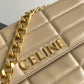 Chain Shoulder Bag Matelasse Monochrome Celine In Quilted Goatskin