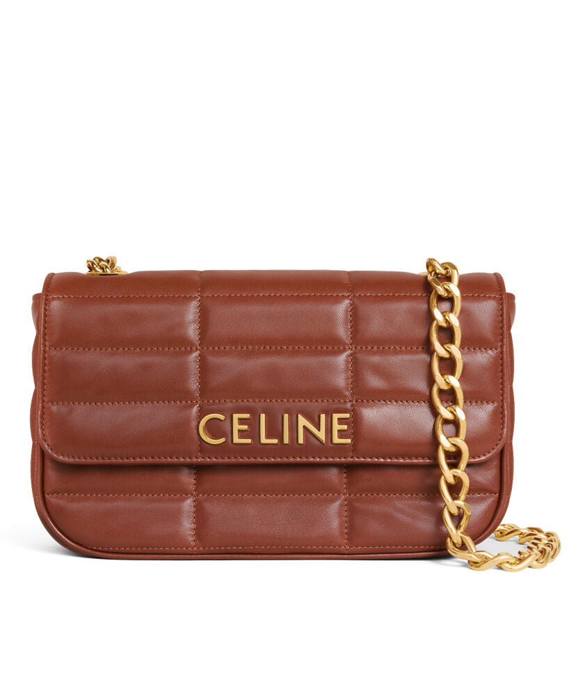 Chain Shoulder Bag Matelasse Monochrome Celine In Quilted Goatskin