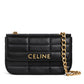 Chain Shoulder Bag Matelasse Monochrome Celine In Quilted Goatskin