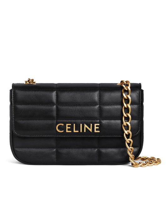 Chain Shoulder Bag Matelasse Monochrome Celine In Quilted Goatskin