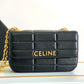 Chain Shoulder Bag Matelasse Monochrome Celine In Quilted Goatskin