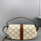 Clutch On Strap In Triomphe Canvas And Calfskin