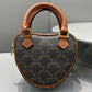 Medium Celine Heart In Triomphe Canvas And Calfskin