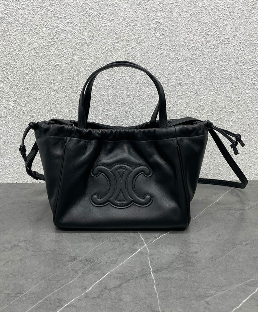 Small Cabas Drawstring Cuir Triomphe In Smooth Calfskin