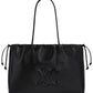 Cabas Drawstring Cuir Triomphe In Smooth Calfskin Black