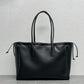 Cabas Drawstring Cuir Triomphe In Smooth Calfskin Black