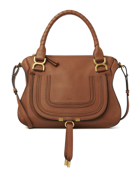 Marcie Leather Handbag In Small Grain Calfskin