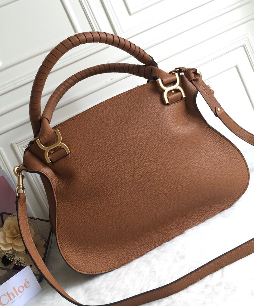 Marcie Leather Handbag In Small Grain Calfskin