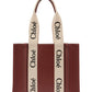 Medium Woody Leather And Canvas Tote Bag