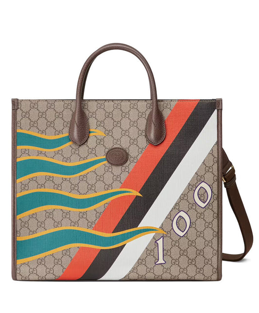 Medium Tote With Geometric Print