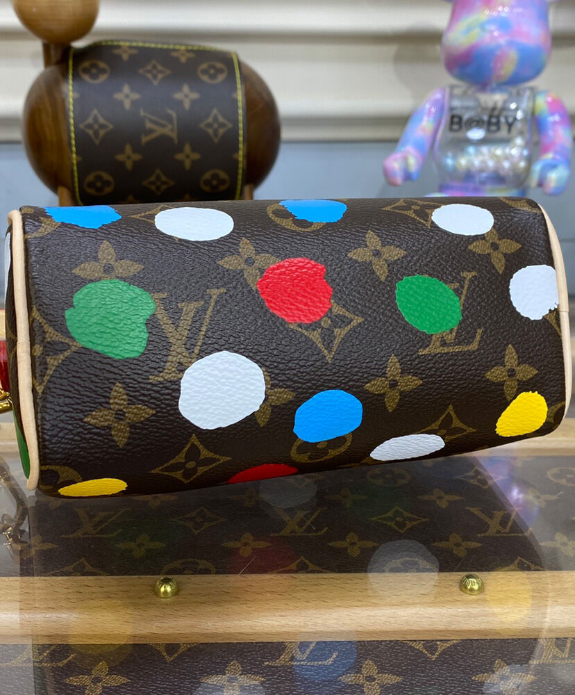 Louis Vuitton LV x YK Nano Speedy Handpainted Dots Monogram Multicolor in  Canvas with Gold-tone - US