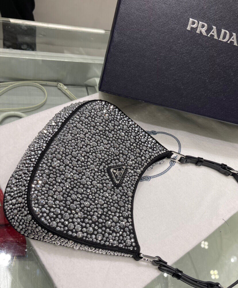 Prada Cleo Satin Bag With Appliques