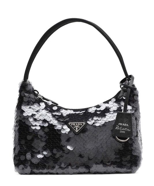 Re-Edition 2000 Sequined Re-Nylon Mini Bag - MarKat store