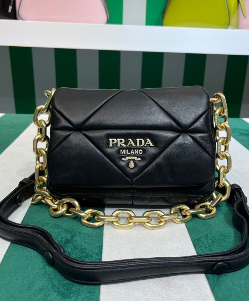 Prada System Nappa Patchwork Shoulder Bag