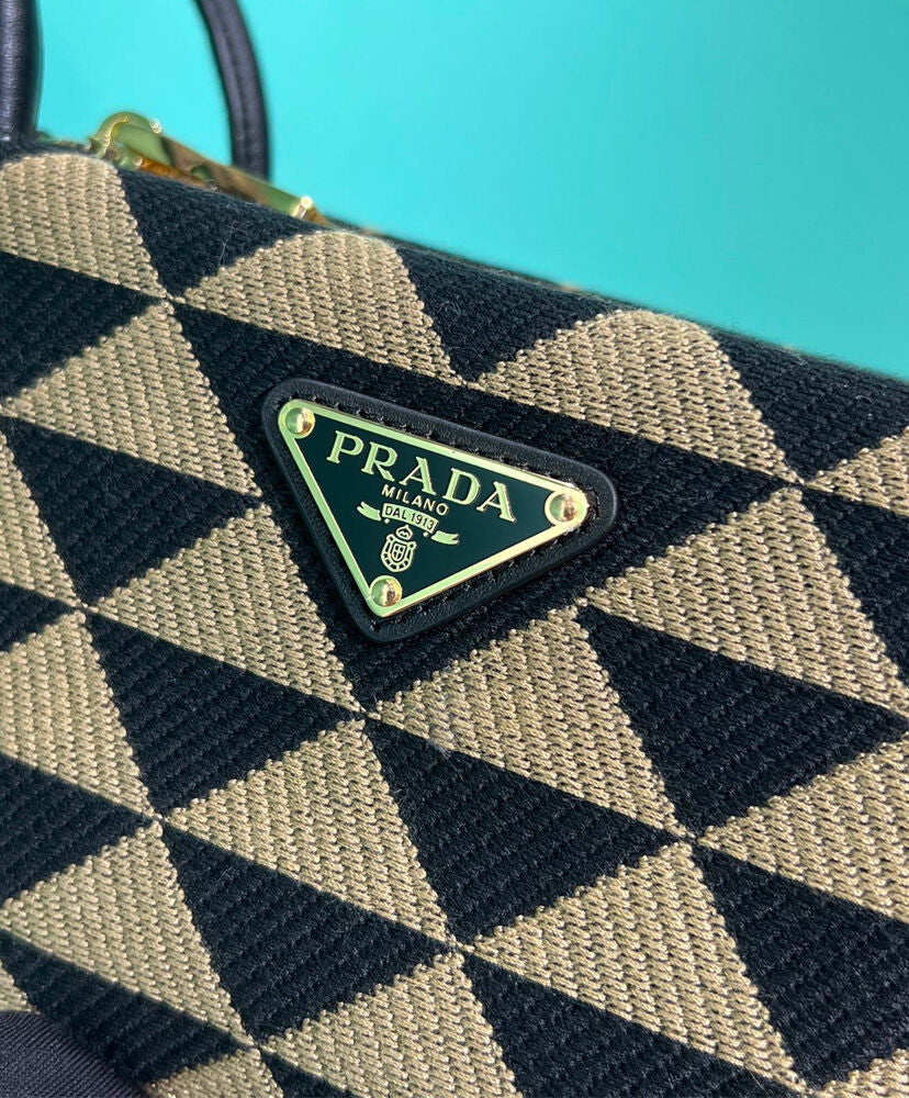 Small Embroidered Fabric Prada Symbole Bag