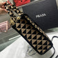 Small Prada Symbole Jacquard Fabric Handbag
