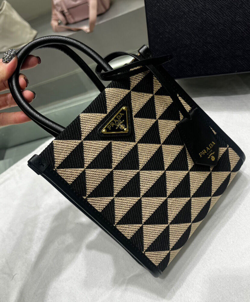 Prada Symbole Jacquard Fabric Micro Bag