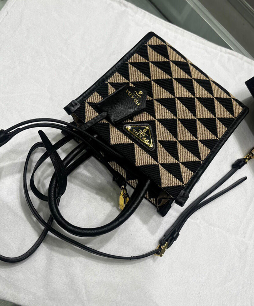 Prada Symbole Jacquard Fabric Micro Bag