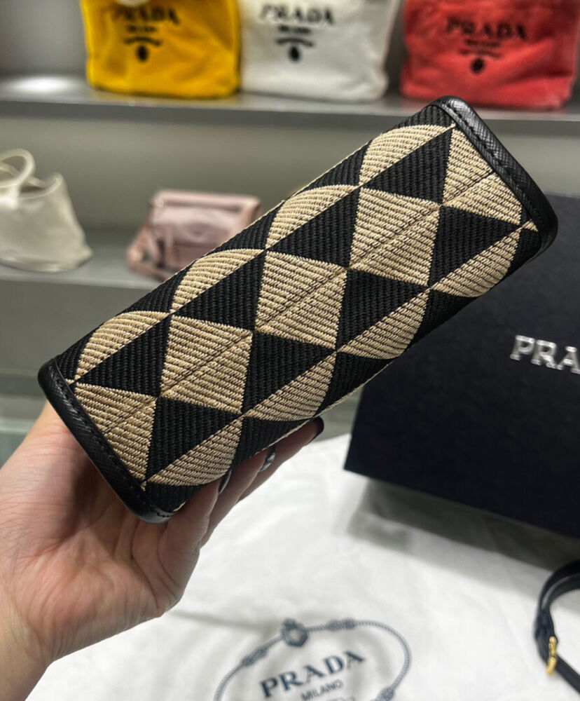 Prada Symbole Jacquard Fabric Micro Bag