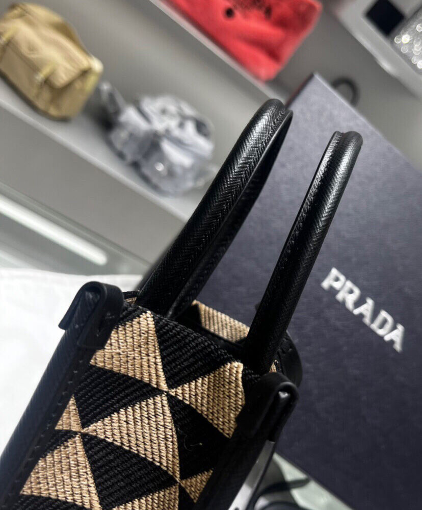 Prada Symbole Jacquard Fabric Micro Bag