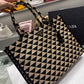 Large Prada Symbole Jacquard Fabric Handbag